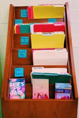 Bookcase with Files and Notes